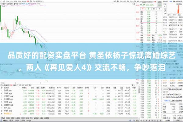 品质好的配资实盘平台 黄圣依杨子惊现离婚综艺，两人《再见爱人4》交流不畅，争吵落泪