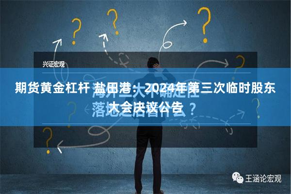 期货黄金杠杆 盐田港：2024年第三次临时股东大会决议公告