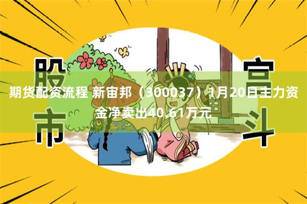 期货配资流程 新宙邦（300037）1月20日主力资金净卖出40.61万元